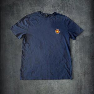 Express Men's Navy Blue Flower T-shirt